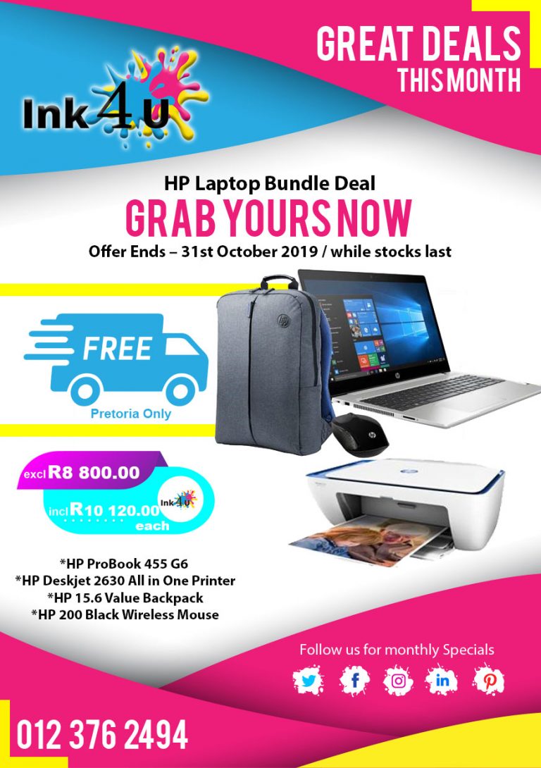 HP Laptop Bundle (Only While Stocks Last) Ends 31st October 2019.
