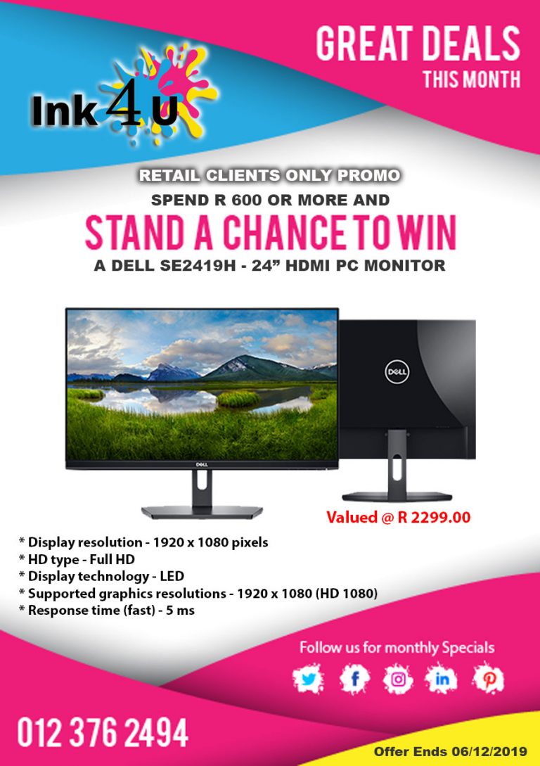 Win a Dell SE2419H 24″ HD Monitor