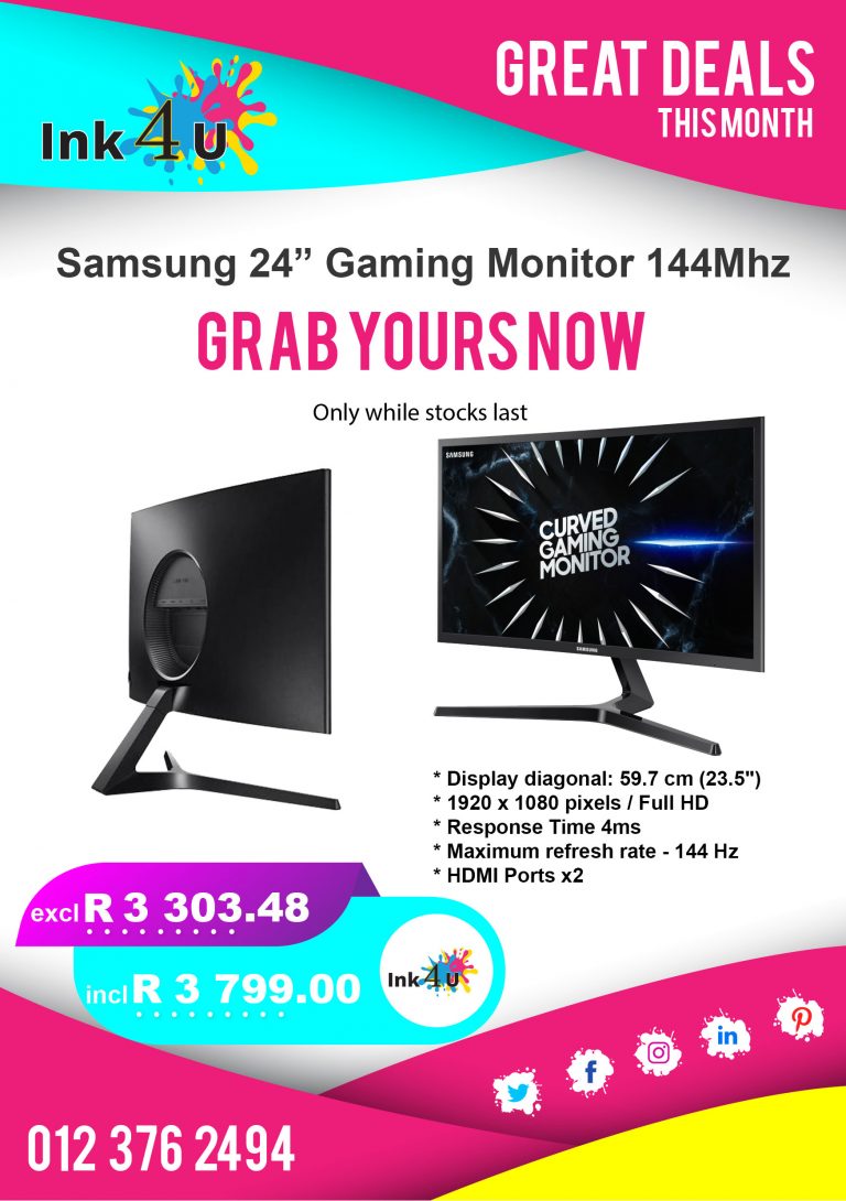 Samsung 24″ GAMING Monitor 144MHZ